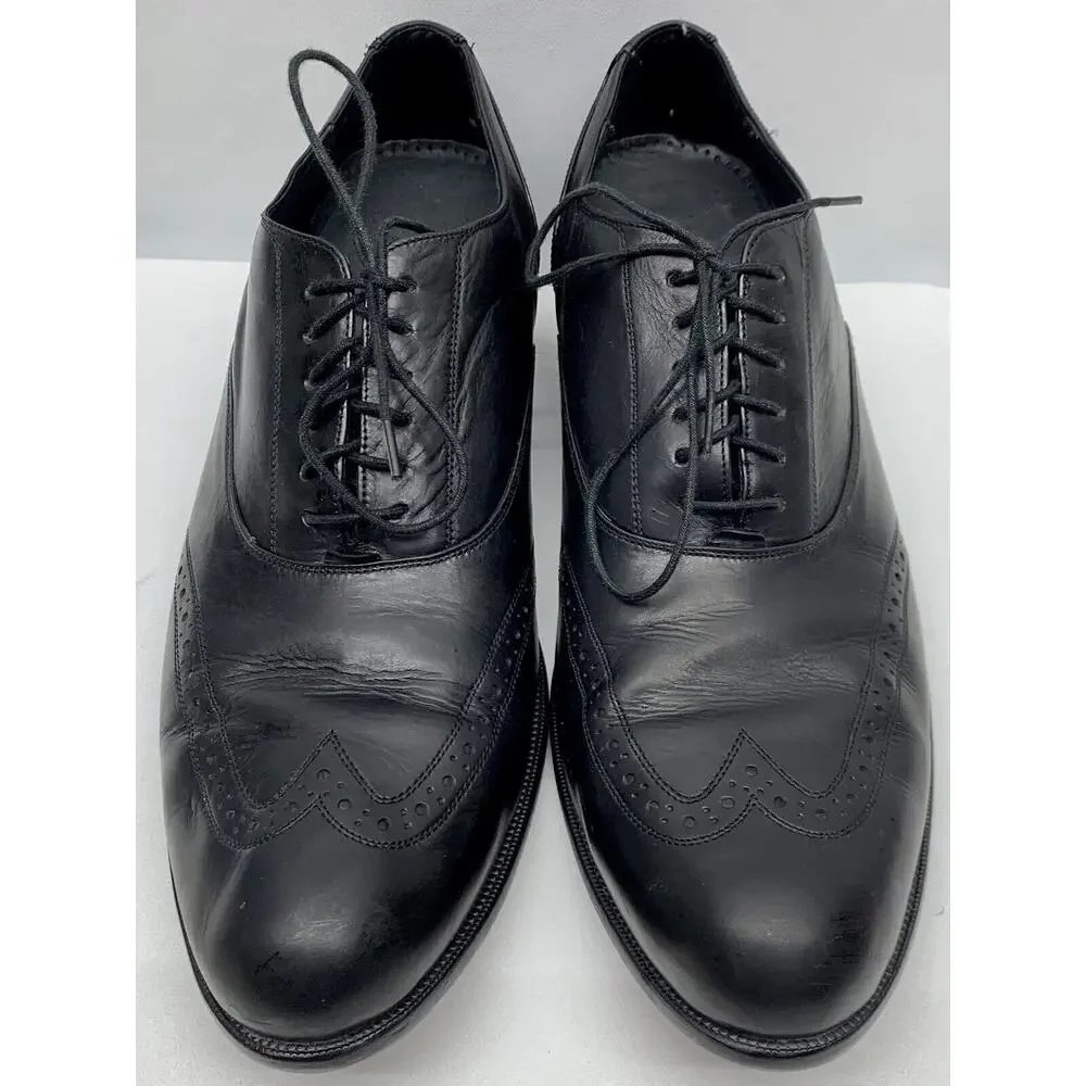 Cole Haan Air Pitney Black Leather Wingtop‎ Oxfords C09149 sz: US 11.5 M